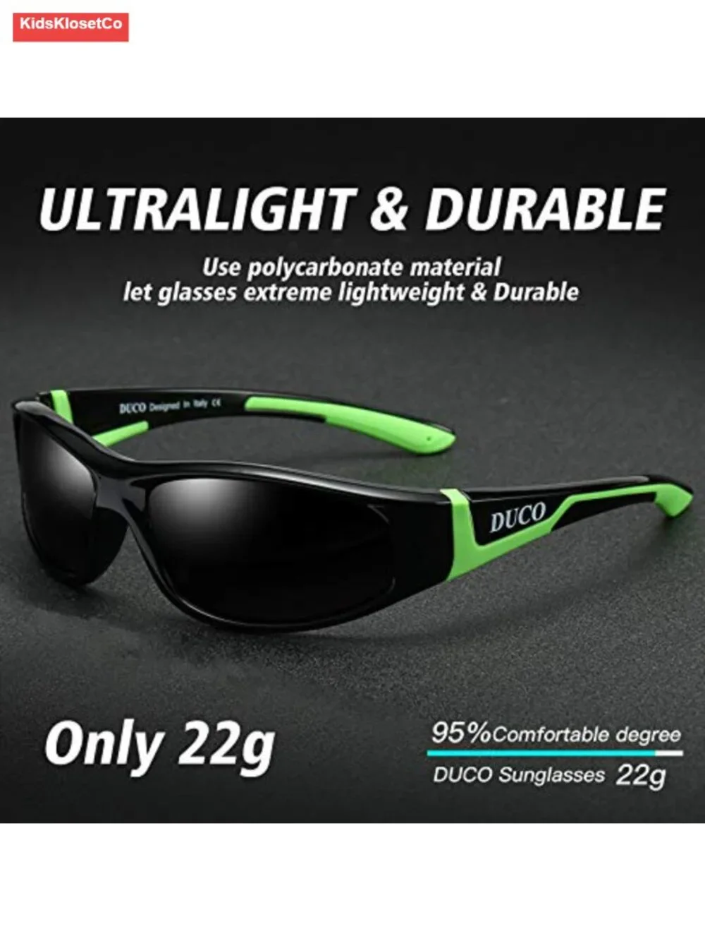 Kids Polarized Sunglasses with Strap UV400 Protection Sport Glasses
